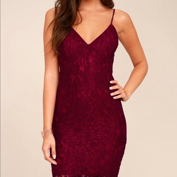 Lulu’s Extraordinary Love Midi Bodycon Lace Dress - Picture 3 of 3